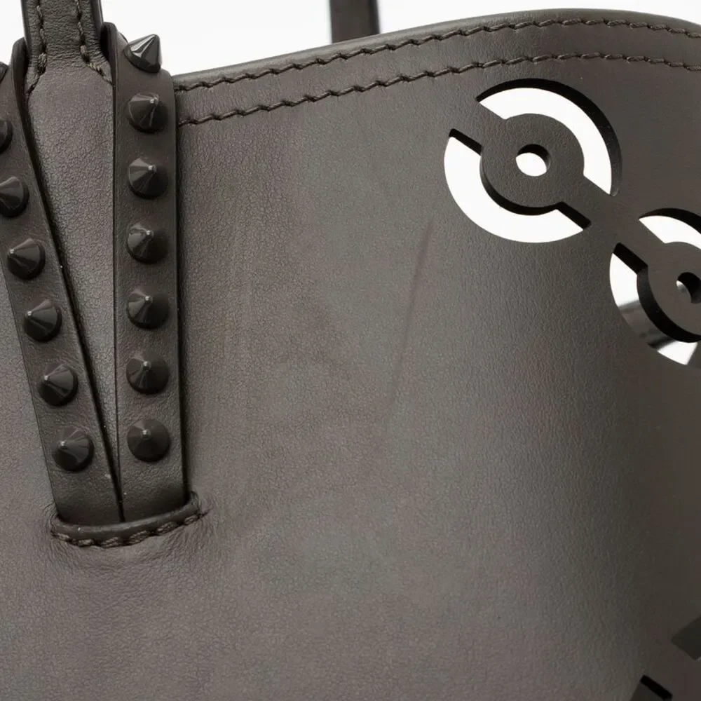 Christian Louboutin Gray Laser-Cut Tote